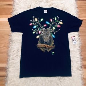 Ugly Christmas Holiday Novelty Reindeer Tee